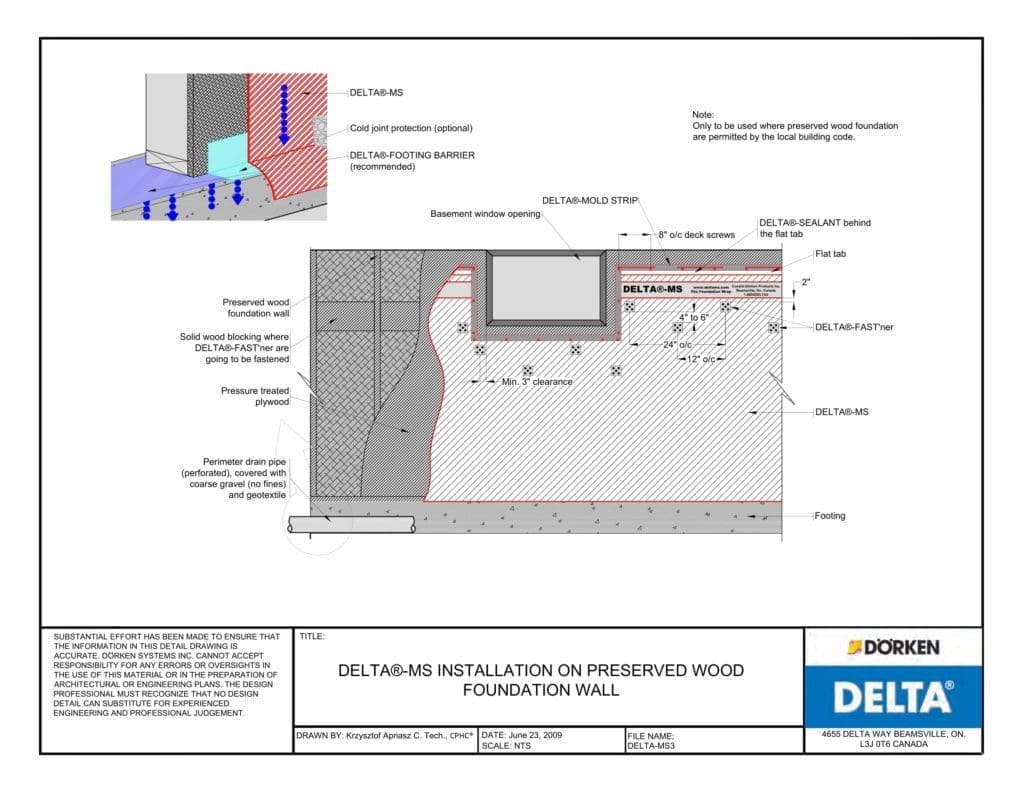 Delta® MS - Preserved Wood Foundation Wall
