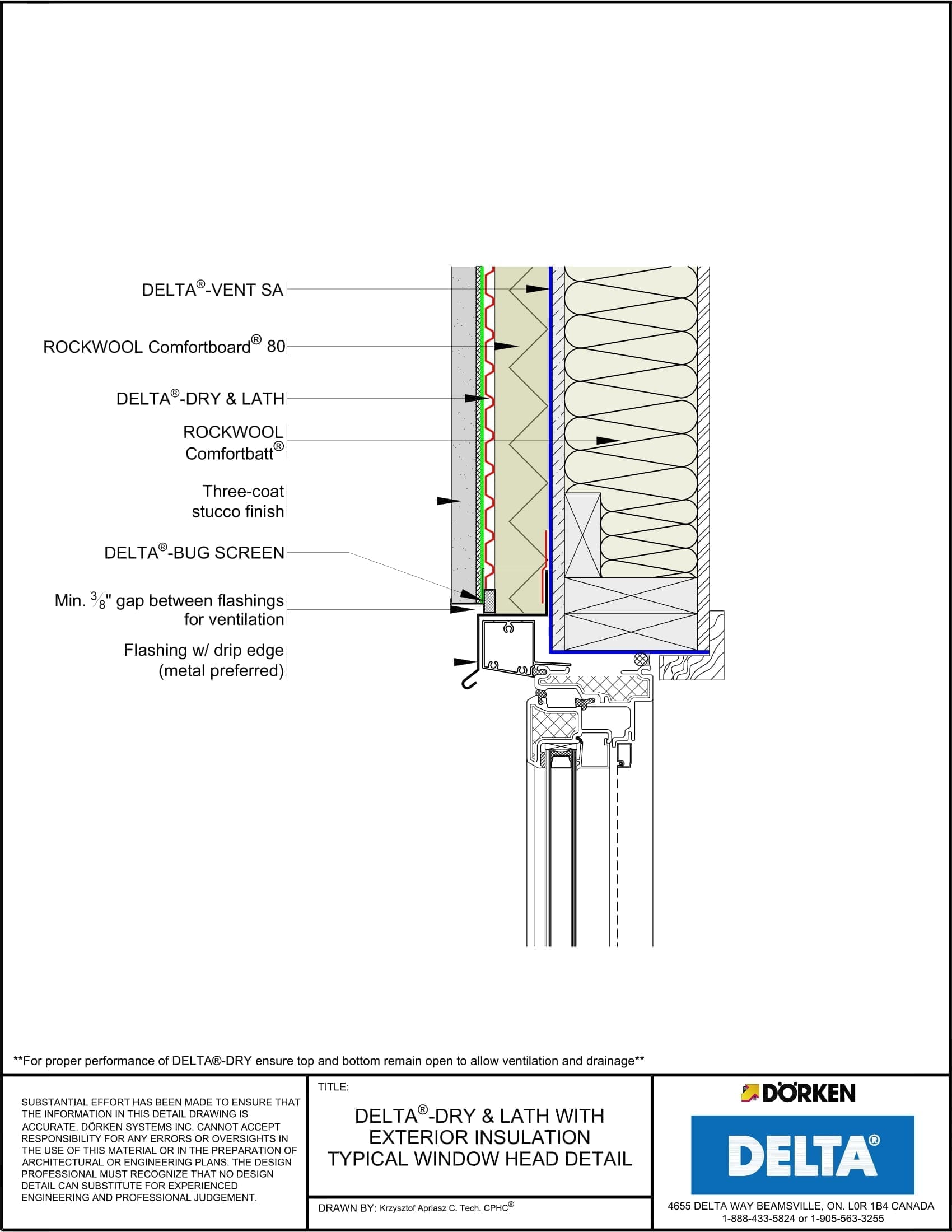 Delta® Dry & Lath + Rockwool Residential Exterior Insulation Wall